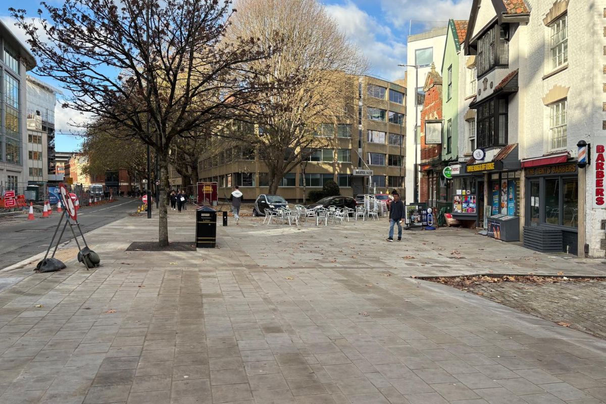 new paving on Victoria Street